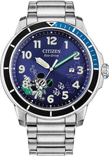 Load image into Gallery viewer, Citizen Eco-Drive Disney Quartz Mens Watch, Stainless Steel, Mickey Mouse, Silver-Tone (Model: AW1529-81W)