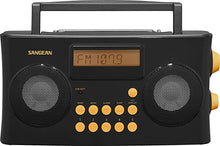 Load image into Gallery viewer, Sangean PR-D17 AM/FM-RDS Portable Radio Specially Designed for The Visually Impaired with Helpful Guided Voice Prompts, Black, 10 Station Presets (5 AM, 5 FM), Stereo/Mono Switch, Alarm Timer