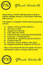 Load image into Gallery viewer, Panda Wireless PAU09 N600 Dual Band (2.4GHz and 5GHz) Wireless N USB Adapter W/Dual 5dBi Antennas - Windows XP/Vista/7/8/8.1/10, Mint, Ubuntu, openSUSE, Fedora, Centos, Kali Linux and Raspbian