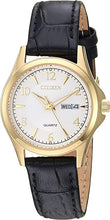 Load image into Gallery viewer, Citizen Quartz Womens Watch, Stainless Steel with Leather strap, Casual, Brown (Model: EQ0593-26A)