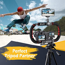 Load image into Gallery viewer, Zeadio Camera Smartphone Stabilizer, Foldable Handle Grip Handheld Video Rig, Compatibility with All Camera, Camcorder, Action Camera, DSLR and All iPhone and Android Smartphones