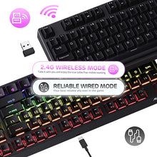Load image into Gallery viewer, RK ROYAL KLUDGE RK87 Sink87G RGB 80% Mechanical Keyboard, Wireless 2.4G Tenkeyless Mechanical Keyboard with Programmable Software, 87 Keys, Tactile Brown Switches
