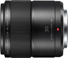 Load image into Gallery viewer, Panasonic LUMIX G MACRO LENS, 30MM, F2.8 ASPH, MIRRORLESS MICRO FOUR THIRDS, MEGA OPTICAL I.S, H-HS030 (USA BLACK)