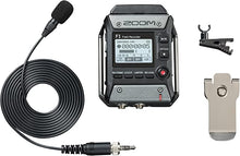Load image into Gallery viewer, Zoom F1-LP Lavalier Body-Pack Recorder, Audio for Video Recorder, Records to SD Card, Battery Powered, Includes Lavalier Microphone