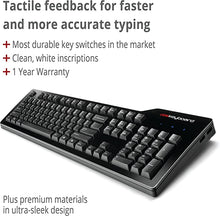Load image into Gallery viewer, Das Keyboard Model S Wired Mechanical Keyboard, Cherry MX Blue Mechanical Switches, 2-Port USB Hub, Laser Etched Keycaps (104 Keys, Black)