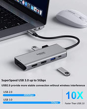 Load image into Gallery viewer, USB C Docking Station Dual Monitor, 9 in 1 USB C Triple Display Docking Station to Dual HDMI Adapter Displayport SD TF Card Reader 2USB 2.0, 1 USB 3.0, 100W PD for USB C Thunderbolt 3 Laptops