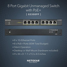 Load image into Gallery viewer, NETGEAR 8-Port Gigabit Ethernet Unmanaged PoE+ Switch (GS308PP) - with 8 x PoE+ @ 83W, Desktop or Wall Mount