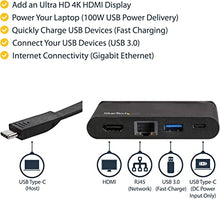 Load image into Gallery viewer, StarTech.com USB C Multiport Adapter - Portable USB-C Dock with 4K HDMI - 100W PD 3.0 Pass-Through, 1x USB-A, 1x USB-C, GbE - Thunderbolt 3 & USB Type-C Laptop Travel Dock - Mac & Windows (DKT30CHCPD)