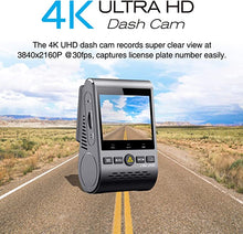 Load image into Gallery viewer, VIOFO A129 Pro 4K Dash Cam 3840x2160P Ultra HD 4K Dash Camera Sony 8MP Sensor GPS Wi-Fi, Buffered Parking Mode, G-Sensor, Motion Detection, WDR, Loop Recording