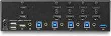 Load image into Gallery viewer, StarTech.com StarTech.com 4-Port Dual Monitor HDMI KVM Switch with Audio & USB 3.0 hub - 4K 30Hz - 4 PC Mac Computer KVM Switch Box for HDMI Display (SV431DHD4KU)