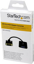 Load image into Gallery viewer, StarTech.com DVI-D to VGA Active Adapter Converter Cable - 1080p - DVI to VGA Converter Box (DVI2VGAE), Black