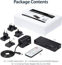 Load image into Gallery viewer, StarTech.com HDMI 2.0 Switch - 4 Port - 4K 60Hz - HDMI Automatic Video Switch Box - Multi Port Hub w/ 1 In 4 Out Functionality (VS421HD20)
