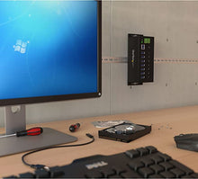 Load image into Gallery viewer, StarTech.com 7-Port Industrial Grade USB 3.0 Hub with ESD & 350W Surge Protection - Rack mountable metal USB port expander splitter hub (ST7300USBME),Black