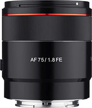 Load image into Gallery viewer, Rokinon AF 75mm F1.8 Compact Auto Focus Telephoto Lens for Sony FE Mount, Black (IO75AF-E)