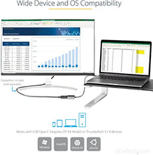 Load image into Gallery viewer, USB C to DisplayPort Adapter, 8K/4K 60Hz USB-C to DisplayPort 1.4 Dongle, USB Type-C to DP Monitor Video Converter, Works w/TB3 - 12" Attached Cable, Upgraded Version of CDP2DP (CDP2DPEC)