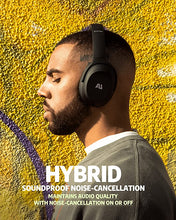 Load image into Gallery viewer, AUSOUNDS Wireless Bluetooth Headphones with Hybrid Active Noise Cancelling, Over-Ear Headset, aptX HD Supported, Bi-Fold, Protein Earmuffs, Deep Bass, Build-in Mics, 30 Hours Playtime (AU-XT, Black)