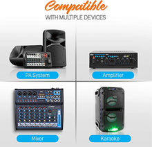 Load image into Gallery viewer, Pyle, 2 Dual Channel Wireless Microphone System-Portable VHF Audio Mic Set with Clip Lavalier Lapel, Handheld, Headset, Transmitter, ?ÆÆ Cable, Power Adapter-for Karaoke, PA DJ Pro PDWM2115, Black