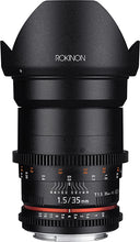 Load image into Gallery viewer, Rokinon Cine DS DS35M-N 35mm T1.5 AS IF UMC Full Frame Cine Wide Angle Lens for Nikon