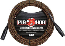 Load image into Gallery viewer, Pig Hog PHM20ORG Black/Orange Woven High Performance XLR Microphone Cable, 20 Feet