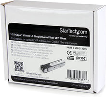 Load image into Gallery viewer, StarTech.com Cisco GLC-LH-SMD Compatible SFP Module - 1000BASE-LH - 1GbE Single Mode Fiber SMF Optic Transceiver - 1GE Gigabit Ethernet SFP - LC 20km - 1310nm - DDM Cisco Firepower (SFPG1320C)