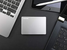 Load image into Gallery viewer, Toshiba Canvio Flex 4TB Portable External Hard Drive USB-C USB 3.0, Silver for PC, Mac, & Tablet - HDTX140XSCCA