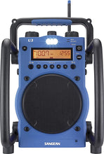 Load image into Gallery viewer, Sangean U3 AM/FM Ultra Rugged and Water Resistant Digital Tuning Radio Blue/black