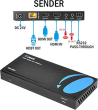 Load image into Gallery viewer, 4K UltraHD Extender over HDBaseT by OREI , Balun Full 18Gbps Over CAT 5/6/7 Ethernet Cable - IR Signal - 230 Ft @ 1080P - 130 Ft @ 4K 60hz