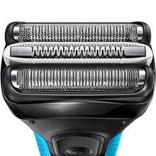 Load image into Gallery viewer, Braun Electric Series 3 Razor with Precision Trimmer, Rechargeable, Wet & Dry Foil Shaver for Men, Blue/Black, 4 Piece