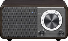 Load image into Gallery viewer, Sangean WR-7DK Wood Cabinet Mini Bluetooth Speaker with FM Radio Tuner and Aux-in Dark Cherry/Wood