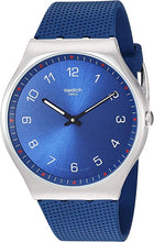 Load image into Gallery viewer, Swatch Skin Irony 42 Stainless Steel Quartz Rubber Strap, Blue, 20 Casual Watch (Model: SS07S102)