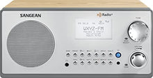 Load image into Gallery viewer, Sangean HDR-18 HD Radio/FM-Stereo/AM Wooden Cabinet Table Top Radio silver