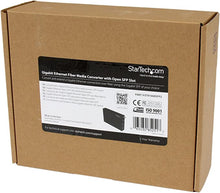 Load image into Gallery viewer, StarTech.com Gigabit Ethernet Fiber Media Converter with Open SFP Slot - Fiber to Ethernet Converter - Gigabit Ethernet Media Converter (ET91000SFP2)