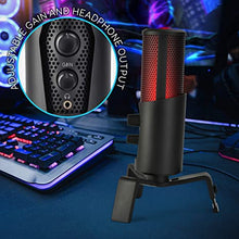 Load image into Gallery viewer, Pyle Selectable Pickup Pattern RGB USB Microphone - 4 Recording Modes Cardioid, Bidirectional, Stereo, Omnidirectional - Condenser Audio Mic w/LED Lights for Gaming Podcasting Studio PC, and Mac
