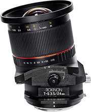 Load image into Gallery viewer, Rokinon TSL24M-C 24mm f/3.5 Tilt Shift Fixed Lens for Canon