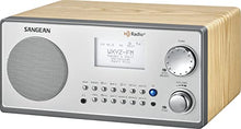 Load image into Gallery viewer, Sangean HDR-18 HD Radio/FM-Stereo/AM Wooden Cabinet Table Top Radio silver