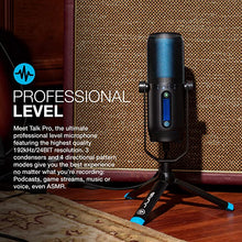 Load image into Gallery viewer, JLab Talk Pro USB Microphone | USB-C Output | Cardioid, Omnidirectional, Stereo, Bidirectional | 192k Sample Rate | 20Hz-20kHz Frequency Response | Volume, Gain Control, Quick Mute | Plug & Play