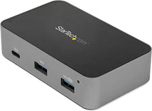 Load image into Gallery viewer, StarTech.com 4-Port USB C Hub - USB 3.1 Gen 2 (10Gbps) - 3X USB-A & 1x USB-C - Powered - Universal Power Adapter Included (HB31C3A1CS) Black, Space Gray