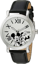 Load image into Gallery viewer, Disney Women's W001860 Mickey & Minnie Analog Display Analog Quartz Black Watch