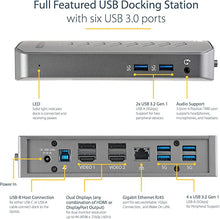 Load image into Gallery viewer, StarTech.com USB-C USB-A Dock - Hybrid Universal USB 3.0 Docking Station for USB-C or USB-A Laptop - Dual Monitor 4K 60Hz HDMI/DisplayPort - 6x USB-A, GbE - USB 3.1/3.2 Gen 1 - Windows/Mac (DK30A2DHU)