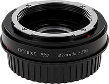 Load image into Gallery viewer, Fotodiox Pro Lens Mount Adapter, for Miranda (MIR) Lens to Canon EOS EF Mount DSLR Camera Body