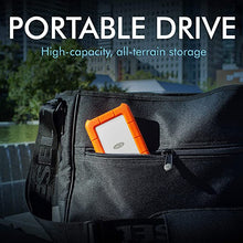 Load image into Gallery viewer, LaCie Rugged Mini 2TB External Hard Drive Portable HDD - USB 3.0 USB 2.0 Compatible, Drop Shock Dust Rain Resistant Shuttle Drive, For Mac And PC Computer (LAC9000298), orange