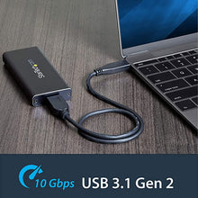 Load image into Gallery viewer, StarTech.com M.2 SSD Enclosure for M.2 SATA SSDs - USB 3.1 (10Gbps) with USB-C Cable - External Enclosure for USB-C Host - Aluminum (SM21BMU31C3)