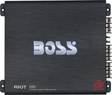 Load image into Gallery viewer, BOSS Audio Systems R3004 4 Channel Car Amplifier - 1200 Watts, 2/4 Ohm Stable, Class A/B, Full Range, Bridgeable, MOSFET Power Supply, Remote Subwoofer Control