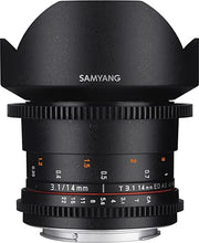 Load image into Gallery viewer, Samyang SYDS14M-S VDSLR II A mount 14mm T3.1 Wide-Angle Cine Lens for Sony Alpha Cameras