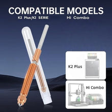 Load image into Gallery viewer, 0.4mm K2 Plus/K2 Series/Hi Combo Nozzle Unicorn Quick-Swap Printhead High-Speed Printing High Flow Extruder Nozzles All Metal Integrated for Printing PLA,ABS,PETEG,TPU,PP,PC,PLA-CF,PA-CF,PET-CF (4)_452
