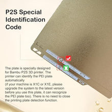 Load image into Gallery viewer, 0.74mm Double Sided Textured PEI Build Plate for Bambu Lab X1 P1 A1 P2S X2D, Gold_2201

