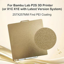 Load image into Gallery viewer, 0.74mm Double Sided Textured PEI Build Plate for Bambu Lab X1 P1 A1 P2S X2D, Gold_2202

