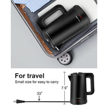 Load image into Gallery viewer, 0.8L Electric Kettle Stainless Steel, 800 Watts Small Electric Kettle 27 Ounce Fast Boil Auto Shut-off, Portable Water Boiler for Small Kitchen, Business Trip and More_2312
