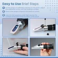 Load image into Gallery viewer, 0-90% Brix Refractometer with ATC - Accurate Sugar Content Measurement for Honey, Fruit, Maple Syrup and Beverages - Ideal for Homebrewing, Labs &amp; More_7279
