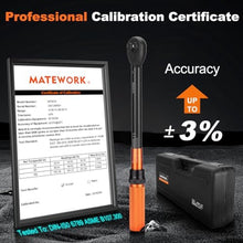 Load image into Gallery viewer, 1/2-Inch Drive Torque Wrench Set 22PCS, 10-180FT.LB/13.6-244.1Nm, Click Torque Wrench Socket Set, 72-Tooth Dual-direction, 3% Precision Adjustable Torque Wrench for Lug Nut, Bicycle, Moto, Car, Black_6229
